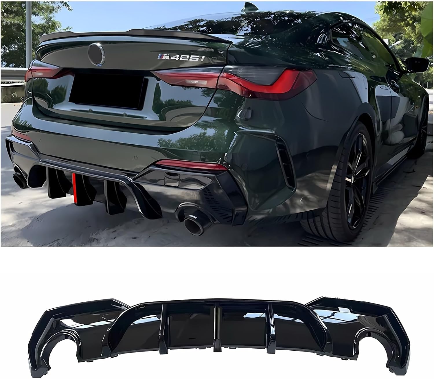 G22 4-SERIES PERFORMANCE STYLE GLOSS BLACK DIFFUSER – Karbon Auto