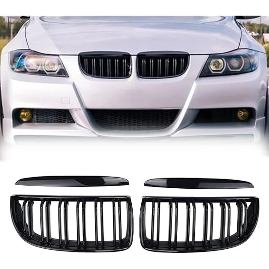 E90 3-SERIES PRE-FACELIFT DUAL SLAT KIDNEY GRILLES