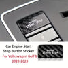 VW  MK8 ENGINE START STOP BUTTON STICKER /TRIM REAL CARBON FIBER COVER FOR VW
