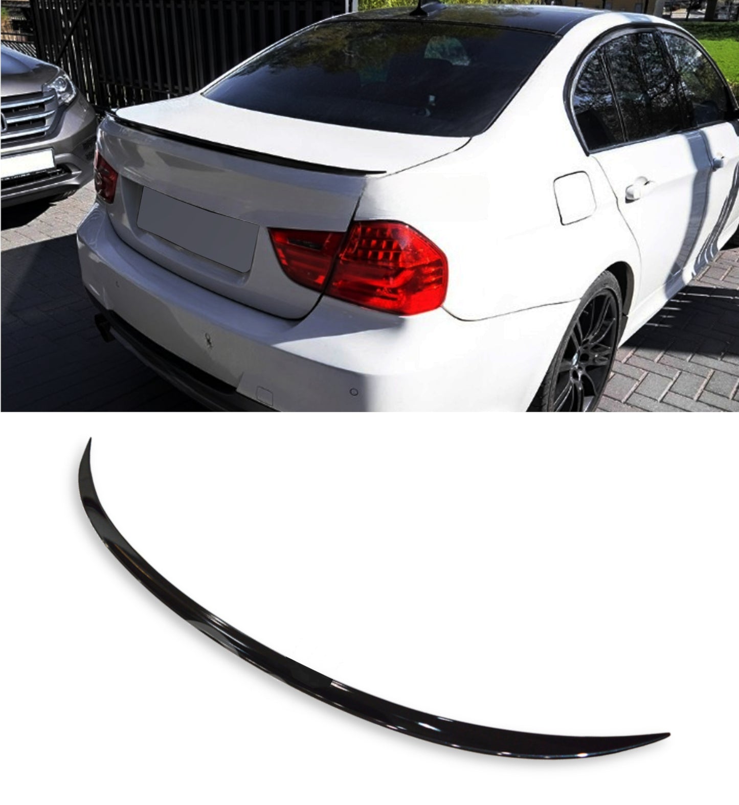 E90 3-SERIES M SPORTS REAR GLOSS BLACK BOOT SPOILER