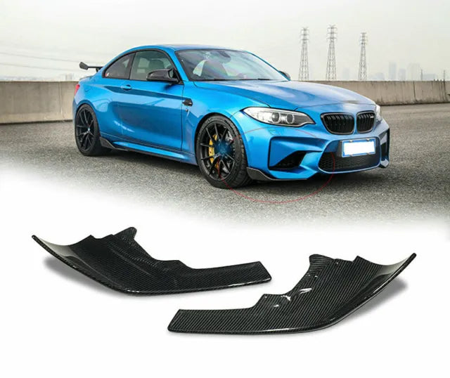 F87 M2 / M2 COMP M PERFORMANCE STYLE CARBON FIBRE FRONT SPLITTERS