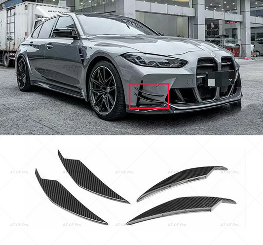 G80 M3 / G82 M4 CARBON FIBER AC STYLE FRONT BUMPER CANARDS