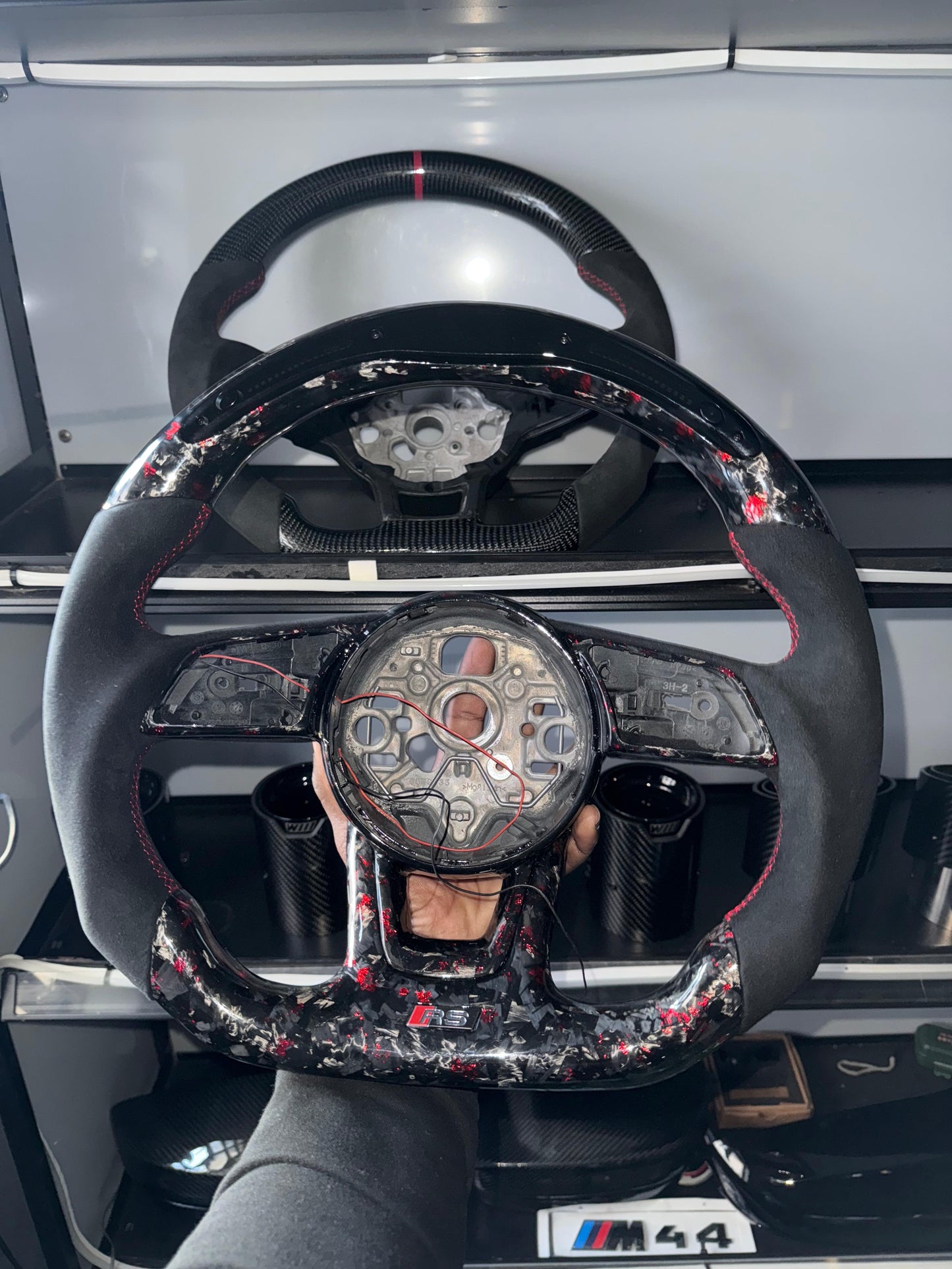 Audi 8Y RS3 LED STEERING WHEEL FORGED CARBON