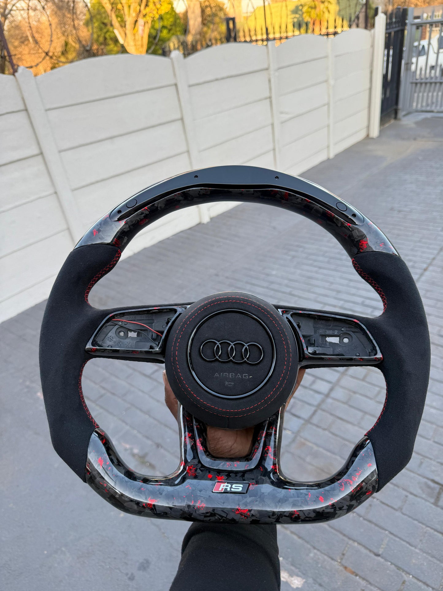 Audi 8Y RS3 LED STEERING WHEEL FORGED CARBON