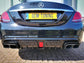 MERC W205 C-CLASS SEDAN F1 LED BRABUS STYLE DIFFUSER