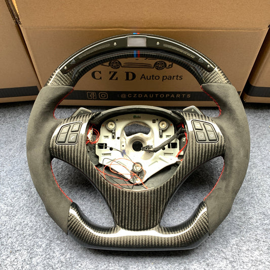 E-SERIES CARBON FIBER STEERING WHEEL WITH LED DISPLAY