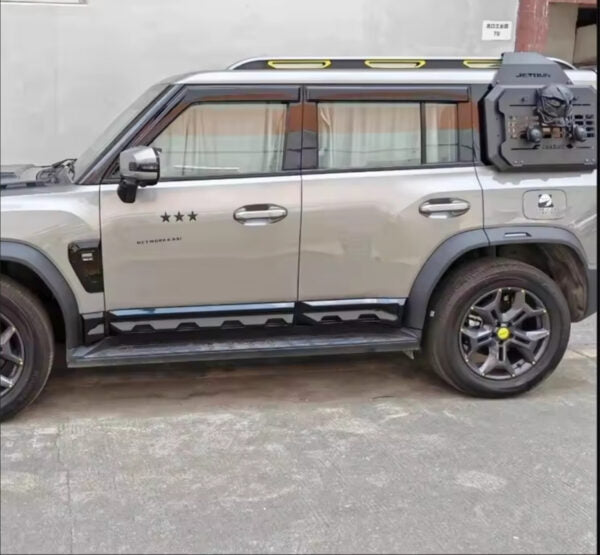 JETOUR T2 DARK KNIGHT STYLE DOOR CLADDING (GLOSS BLACK)