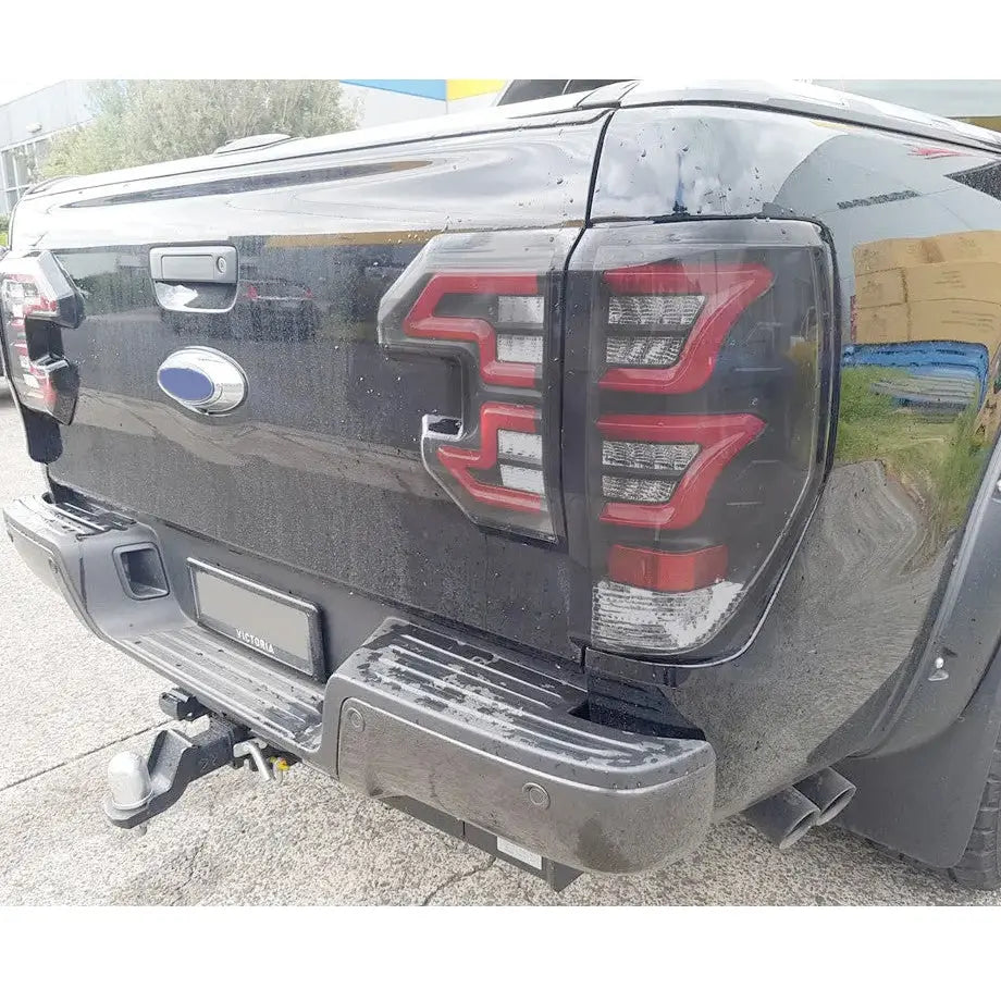 FORD RANGER T6/T7/T8 RAPTOR STYLE 4-PIECE LED SMOKED TAILLIGHTS