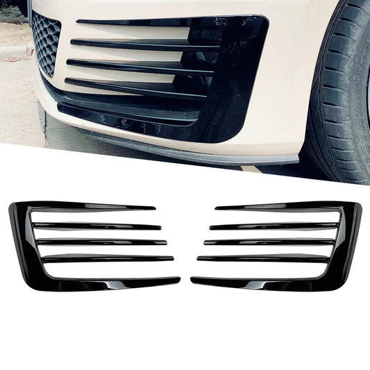 GOLF 7 GTI GLOSS BLACK FRONT BUMPER FOG CANARDS