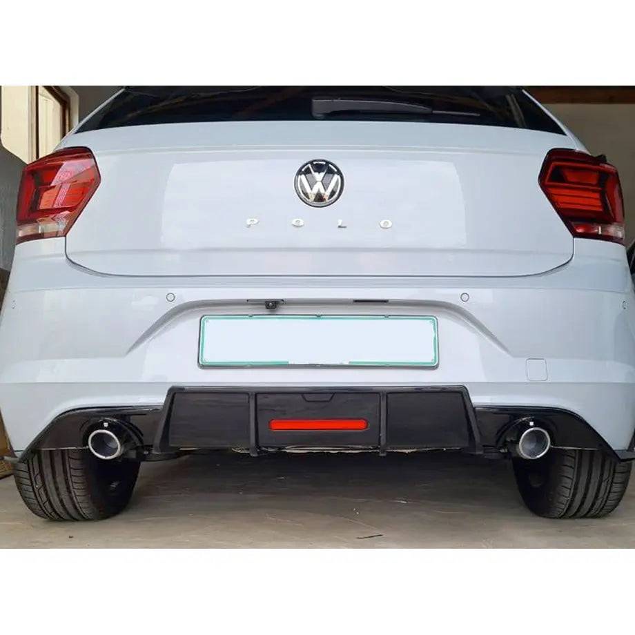 POLO 8 AW TSI KARBEL STYLE GLOSS BLACK REAR DIFFUSER WITH REFLECTOR