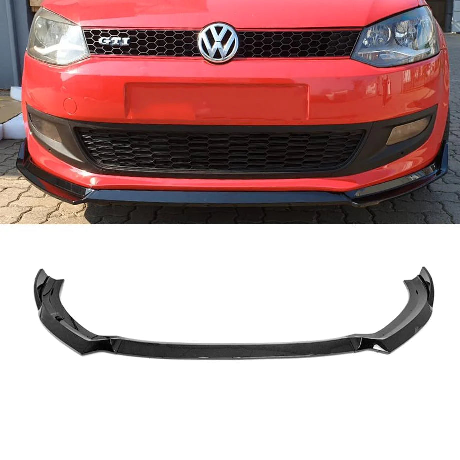 POLO 6 A4 STYLE GLOSS BLACK 3-PIECE FRONT SPOILER