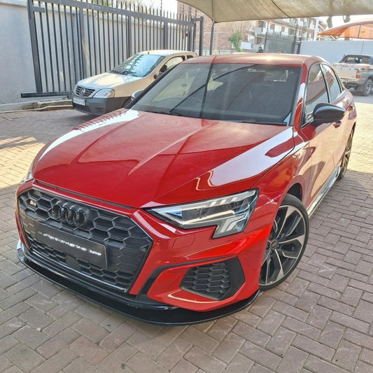 AUDI A3 8Y SLINE GLOSS BLACK FRONT LIP