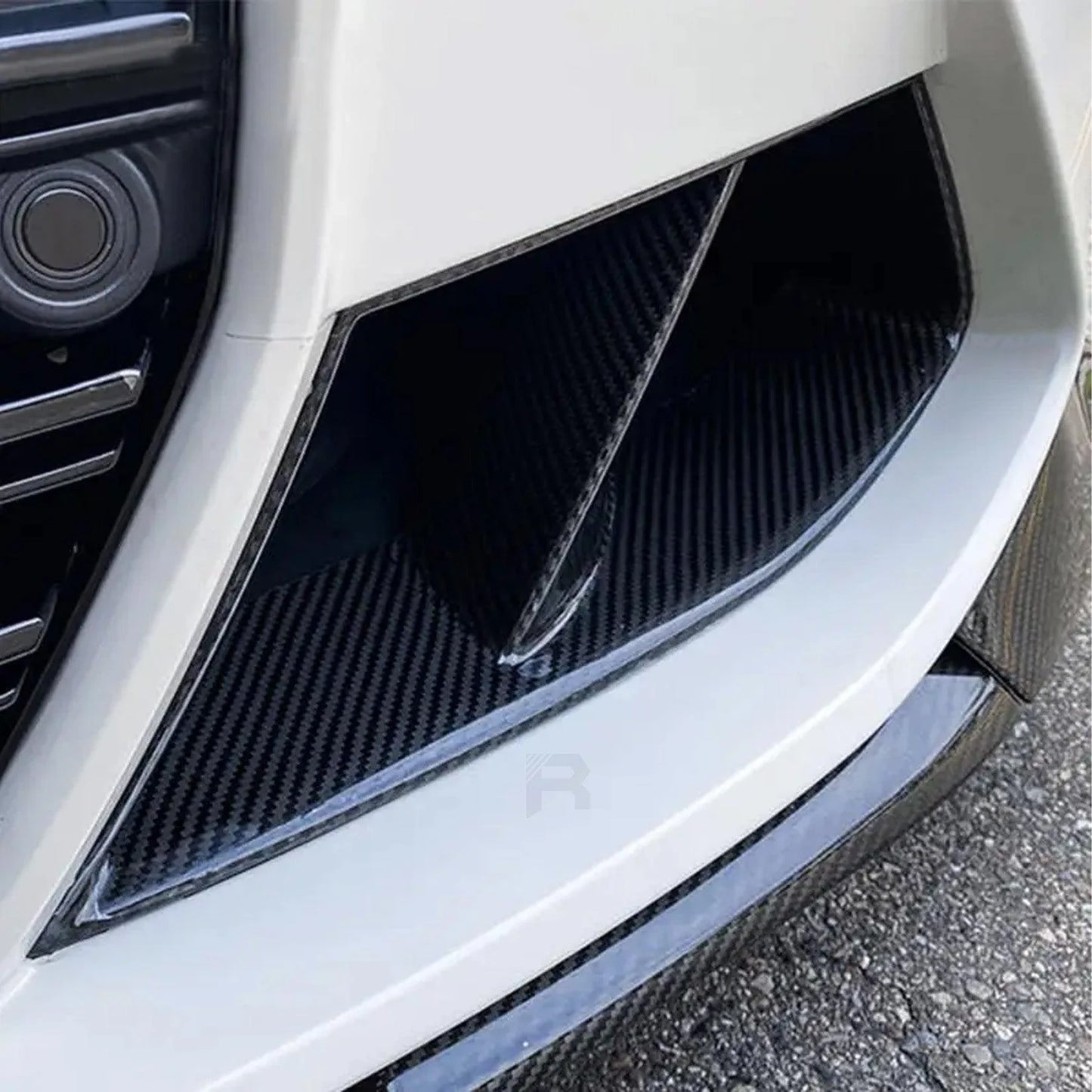 G80 M3 / G82 M4 DRY CARBON FIBRE M PERFORMANCE STYLE BUMPER AIR INTAKE COVER