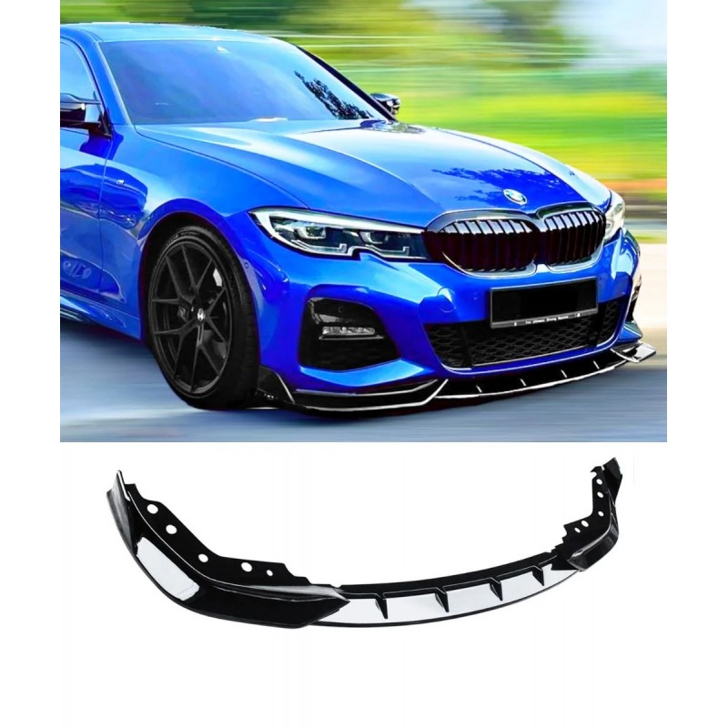 G20 (3-SERIES) COMPETITION STYLE GLOSS BLACK FRONT SPOILER