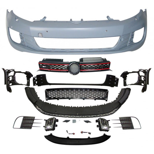 GOLF VI 6 GTI OEM FRONT BUMPER + ACCESSORIES + GRILLE