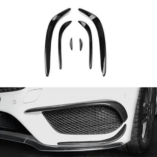 MERC W205 C-CLASS AERO STYLE 6-PC FRONT BUMPER CANARDS