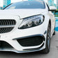 MERC W205 C-CLASS AERO STYLE 6-PC FRONT BUMPER CANARDS