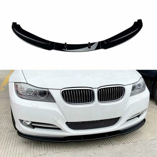 E90 3-SERIES NON M-SPORT MV-STYLE GLOSS BLACK FRONT LIP