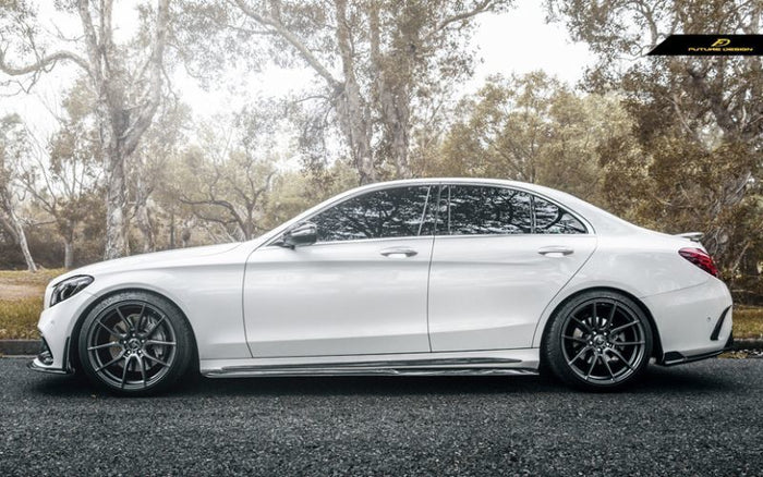 MERC W205 SEDAN PSM STYLE CARBON FIBRE SIDE SKIRTS