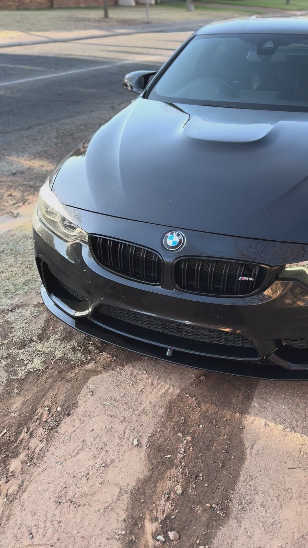 MP Style Gloss Black Front Bumper Lip Splitter Kit For BMW F80 M3 & F82/F83 M4 (2015-2020)