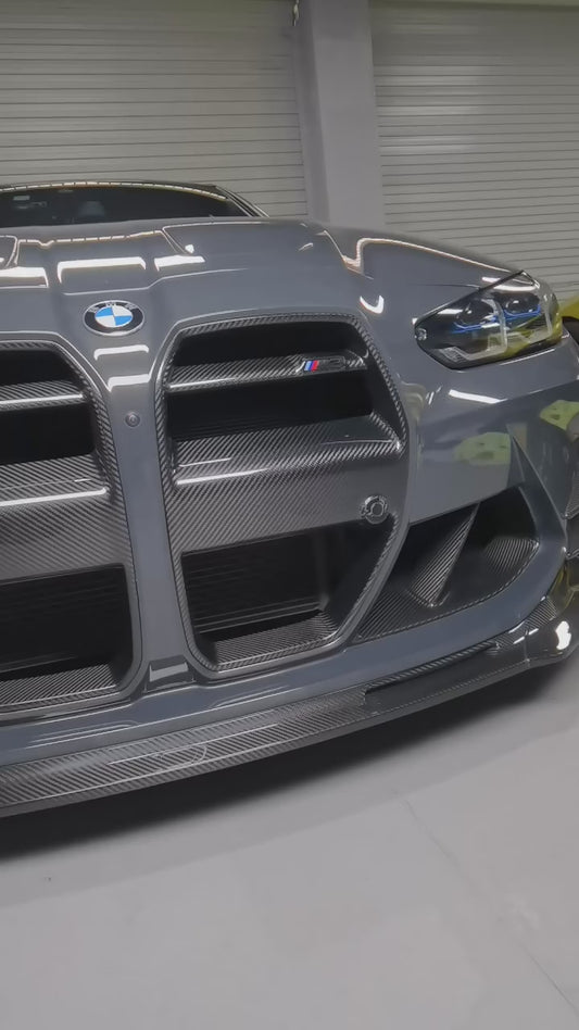G80 M3 / G82 M4 DRY CARBON FIBRE M PERFORMANCE STYLE BUMPER AIR INTAKE COVER