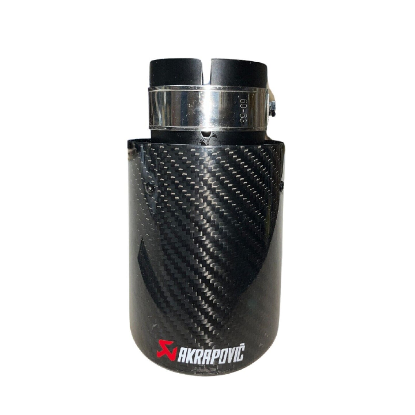 AKRAPOVIC STYLE BLACK CARBON FIBRE SINGLE EXHAUST TIP