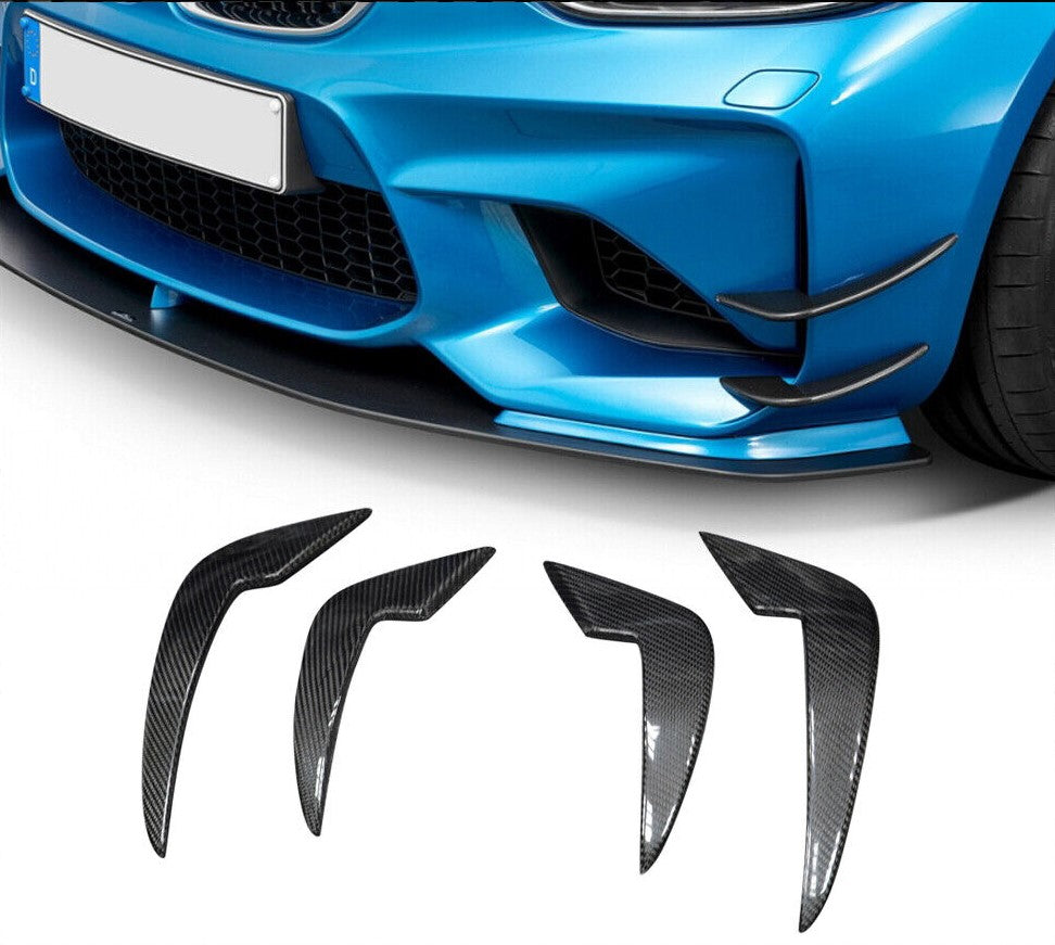 F87 M2 AC STYLE CARBON FIBRE FRONT BUMPER CANARDS