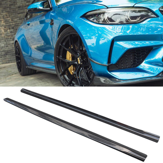 F87 M2 3D STYLE CARBON FIBRE SIDE SKIRT EXTENSIONS