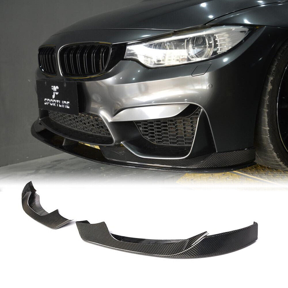 F80 M3 / F82 M4 AC STYLE CARBON FIBRE SPLITTERS