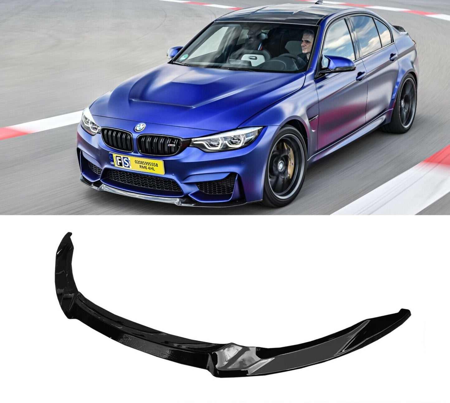 F80 M3 / F82 M4 CS STYLE GLOSS BLACK FRONT LIP