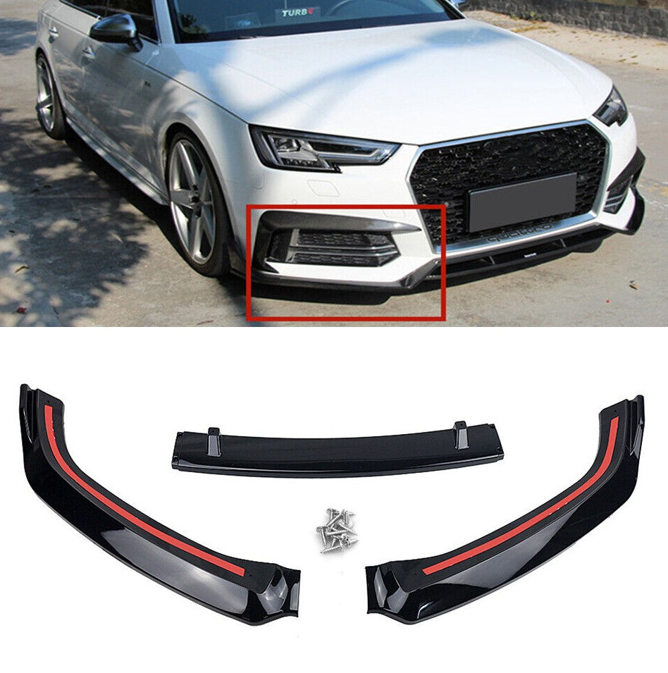 Audi S4/A4 S-Line Front Lip  2020-2024  Carbon Fiber A Style Front Lip Carbon Fiber For 2020 Up Audi S4 A4 S Line Only