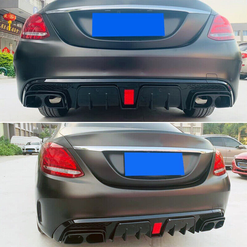 MERC W205 C-CLASS SEDAN F1 LED BRABUS STYLE DIFFUSER