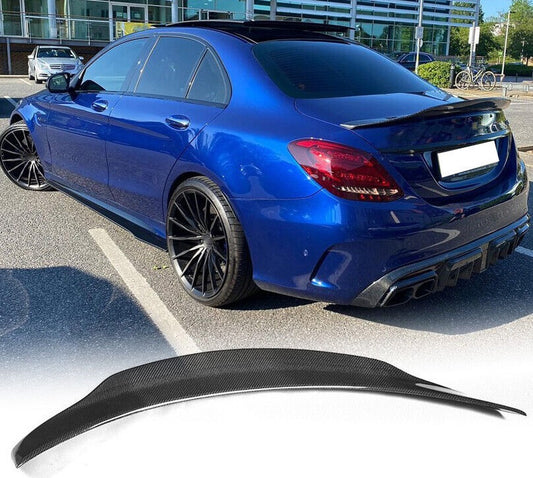 MERC W205 C-CLASS SEDAN PSM STYLE CARBON FIBRE BOOT SPOILER