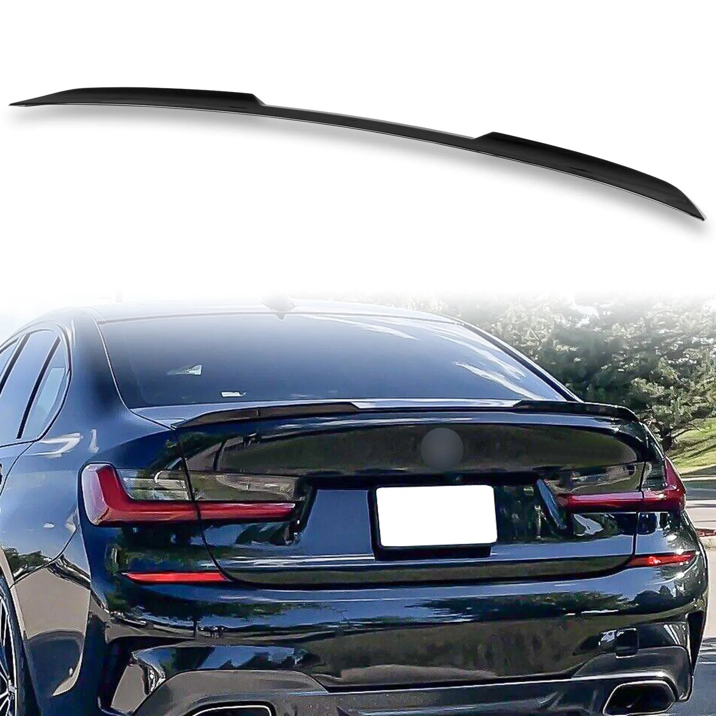 G80 M3 / G20 3-SERIES M3 STYLE GLOSS BLACK BOOT SPOILER