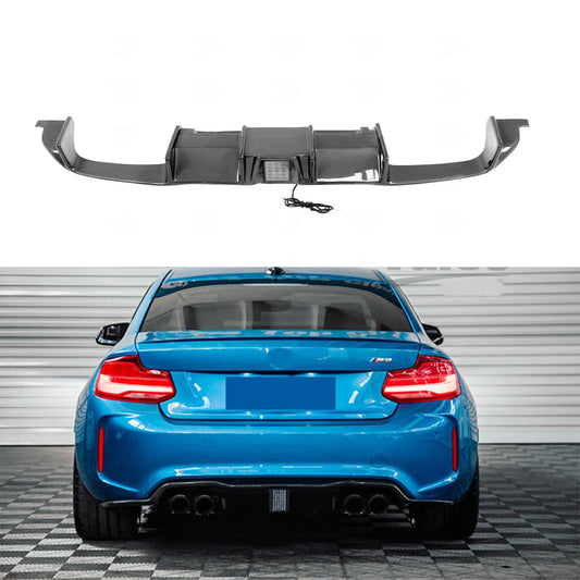 F87 M2 F1 STYLE LED CARBON FIBRE DIFFUSER