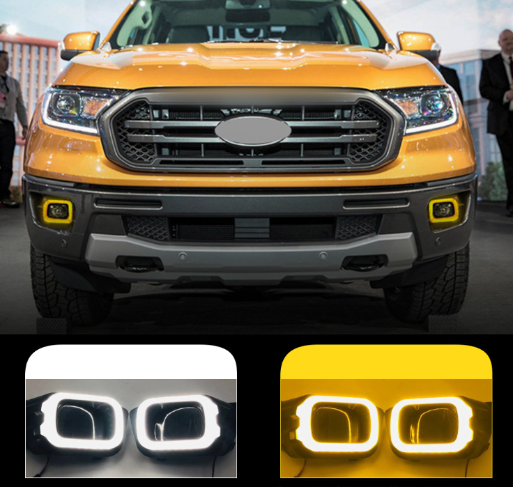 FORD RANGER T8 DUAL FUNCTION DRL LED FOG LIGHT SURROUNDS