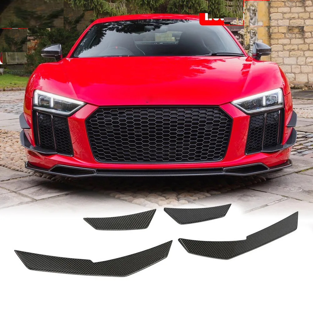 AUDI R8 (4S) DRY CARBON FIBRE AUDI SPORT STYLE BUMPER CANARDS