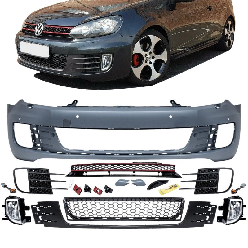 GOLF VI 6 GTI OEM FRONT BUMPER + ACCESSORIES + GRILLE