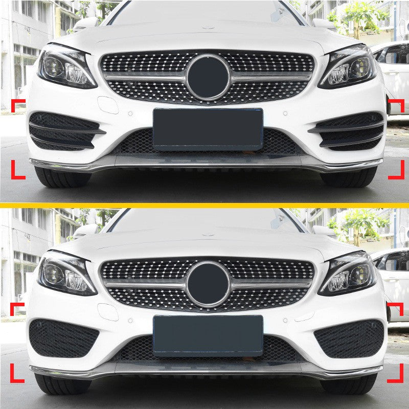 MERC W205 C-CLASS AERO STYLE 4-PC FRONT BUMPER CANARDS