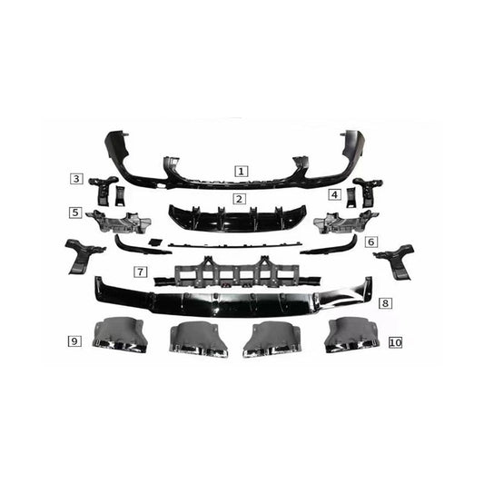 X253 20+ GLC63  REAR DIFFUSER WITH TAILPIPE
